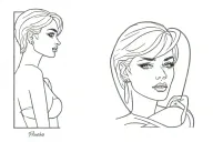 collarbone femme fatale tattoo design idea