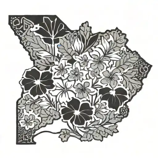 kentucky state outline tattoo design idea