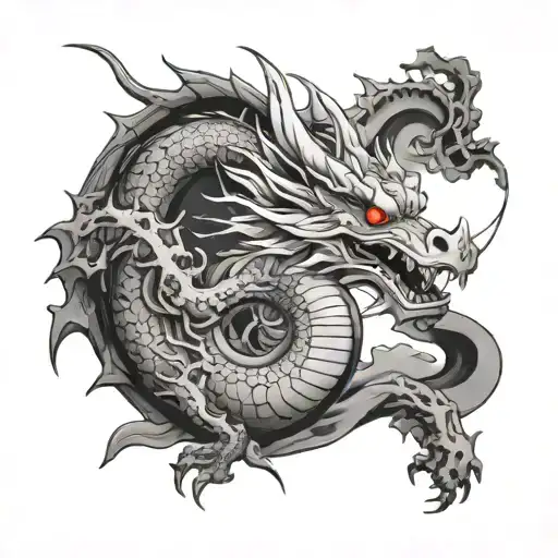 search dragon and spirited away tattoo design idea