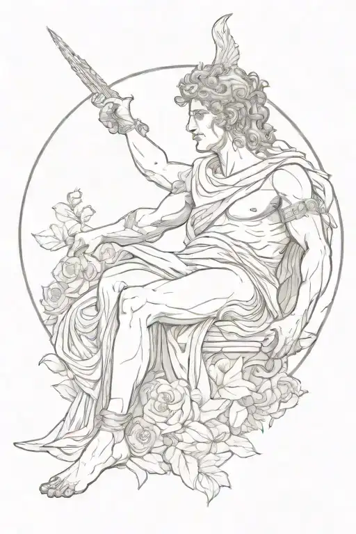 apollo greek god tattoo design idea