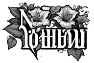 "יָגִיל עָלַיִךְ בְּרִנָּה" Vine tattoo with lily of the valley and morning glory flowers tattoo design idea