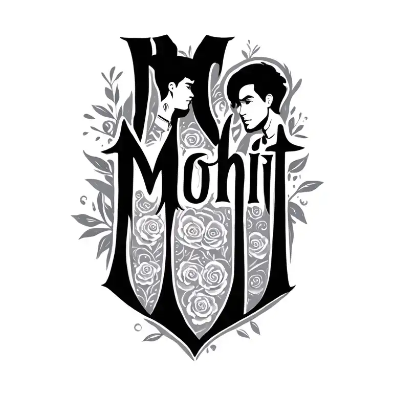 "Mohit " Couples Matching tattoo design idea