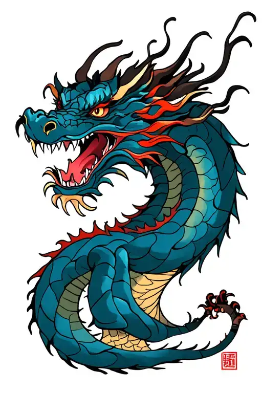 carpe + dragon tattoo tattoo design idea