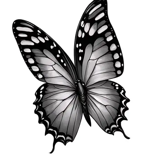 Gemini Butterfly tattoo design idea