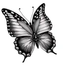 Gemini Butterfly tattoo design idea