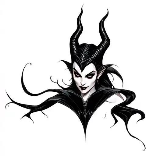 Maleficent tattoo design idea