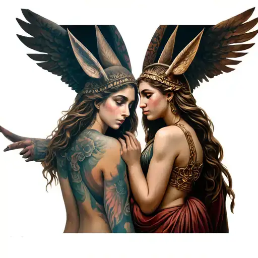Apollo and Artemis tattoos tattoo design idea