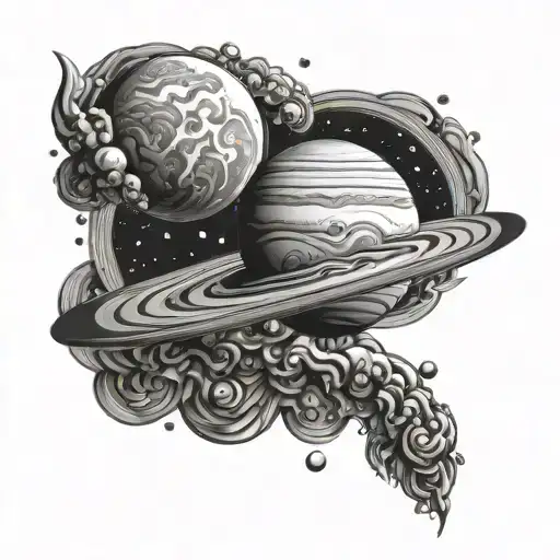 Jupiter universe tattoo design idea