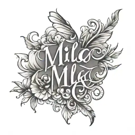 Names of Mila and İla tattoo design idea