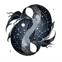 Taurus and Pisces constellation tattoo design idea