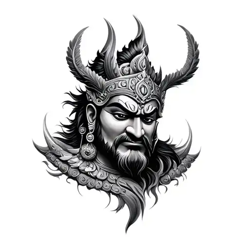 10 Head Ravana Tattoo Arranged 10 tattoo design idea