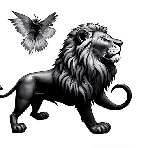 British Lion tattoo design idea