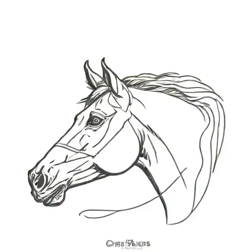 horse head minimalist tattoo tattoo design idea