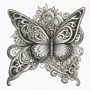 butterfly infinity symbol tattoo design idea