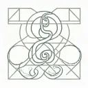 Lillith symbol with a snake wrapped tattoo design idea
