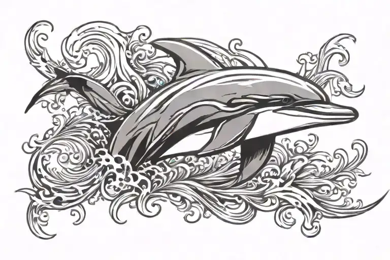miami dolphins tattoo design idea