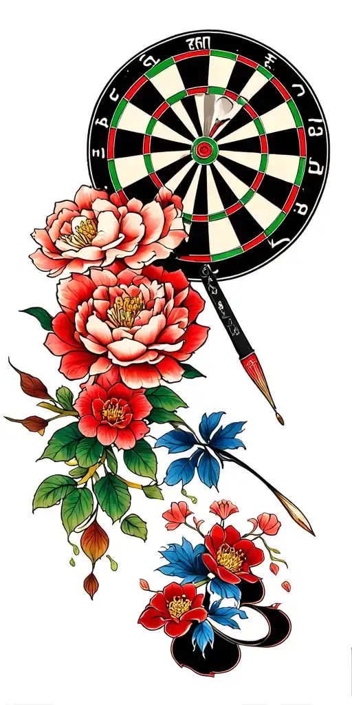 Darts tattoo design idea