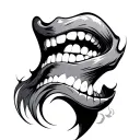 Throat tattoo design idea