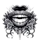 Throat tattoo design idea