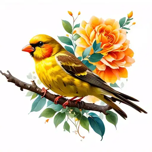 Canary tattoo design idea