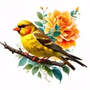 Canary tattoo design idea