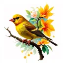 Canary tattoo design idea