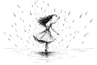 it's not about waiting for the storm to pass but learning to dance in the rain tattoo design idea