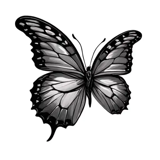 masculine butterfly tattoo design idea