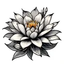 cactus flower tattoo design idea