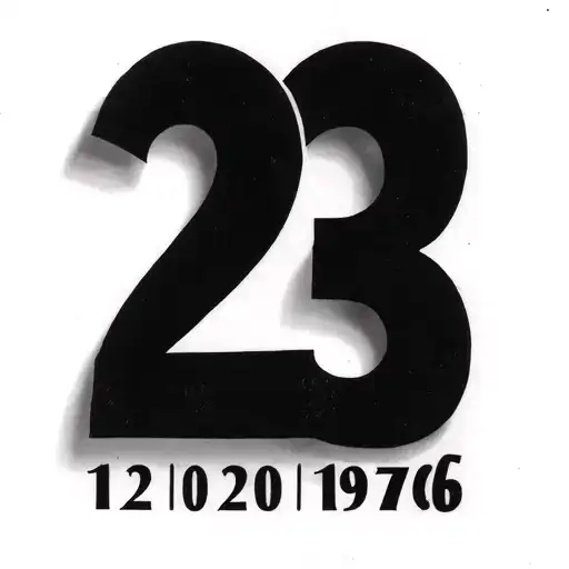 12/02/1965 and 23/10/1974 in romanian numbers tattoo design idea