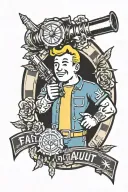 Fallout Vault Boy tattoo design idea