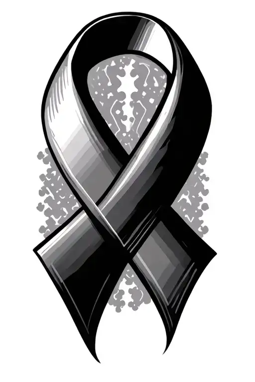 autism awareness ribbon tattoo design idea