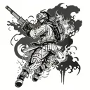 Anime Shinra Fire Force tattoo design idea