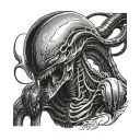 xenomorph tattoo design idea