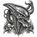 xenomorph tattoo design idea