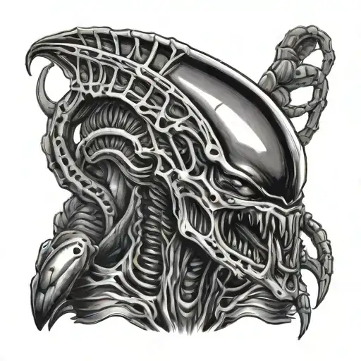 xenomorph tattoo design idea