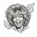 Tina Turner face tattoo tattoo design idea