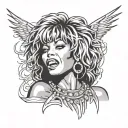 Tina Turner face tattoo tattoo design idea