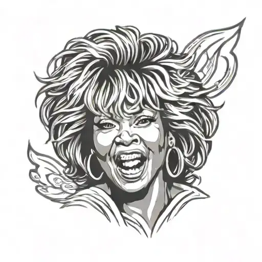 Tina Turner face tattoo tattoo design idea