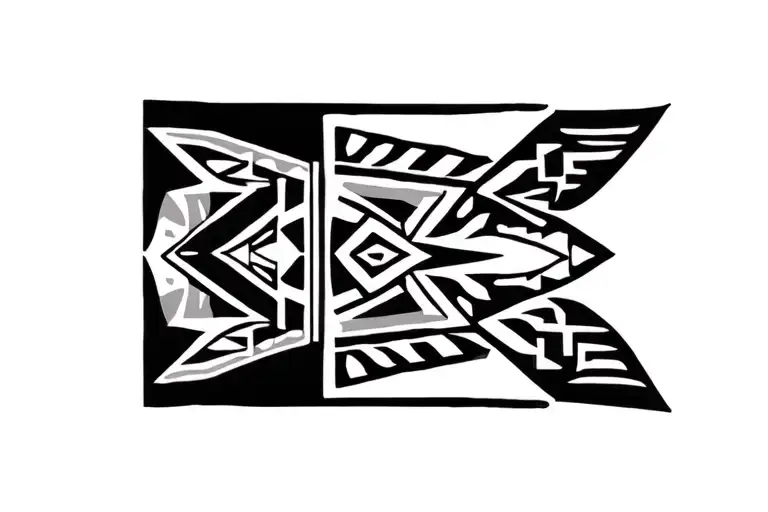 Aztec arm band tattoo design idea