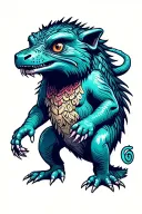 Cryptid animals tattoo design idea