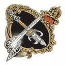 halo energy sword tattoo design idea
