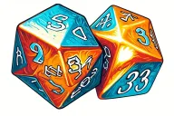 d20 dice with Chicago Illinois intertwined tattoo design idea
