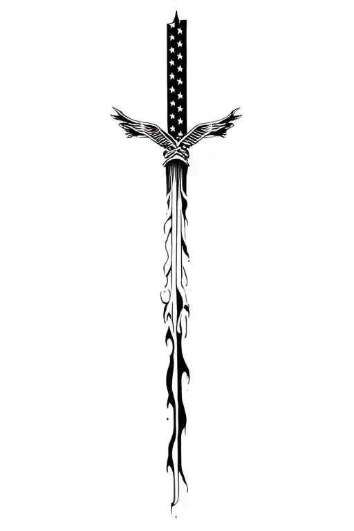 usa flag tattoo design idea