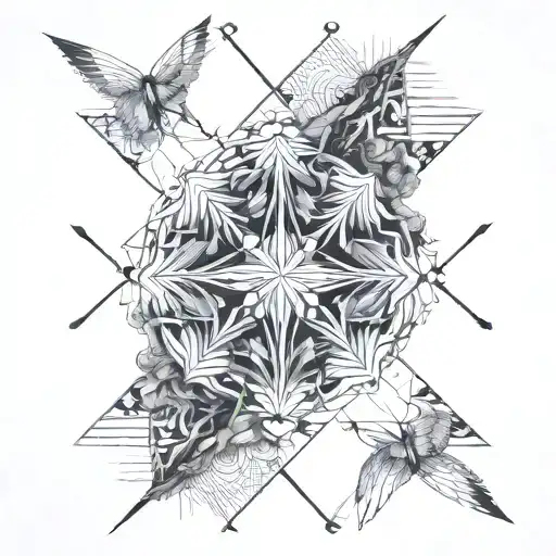 heaven vs hell tattoo design idea