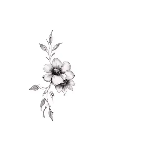 Coverup Floral tattoo design idea