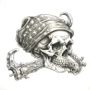 don't tread on me with guns without skull tattoo design idea