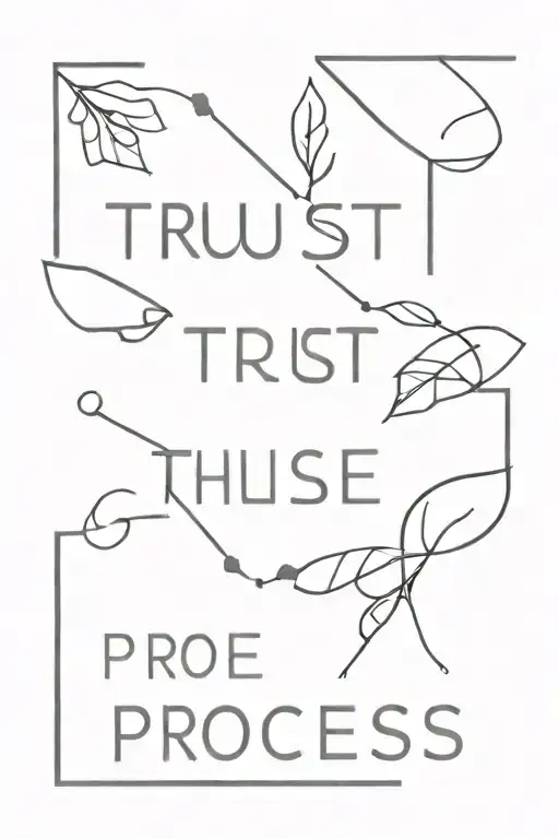 trust the process hidden meaning tattoo design idea