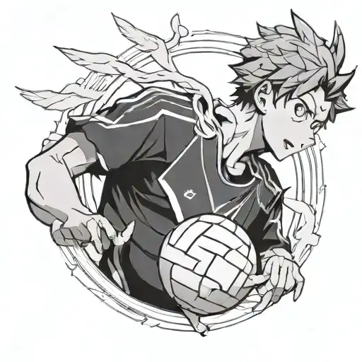 haikyuu anime character tattoo design idea