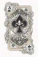 Jack of clubs and ace of spades playing card tattoo design idea